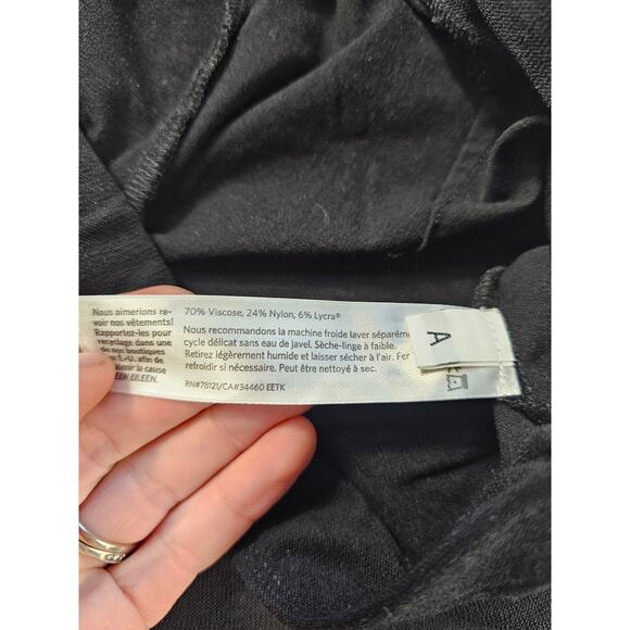 Eileen fisher size XXS black pull on pants stretch viscose EUC comfort USA made - Picture 4 of 7